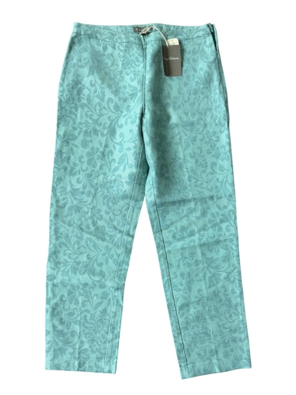 Tommy Bahama Madeira Jacquard Capri Pants 2 Crestwater Cotton Silk Tags
